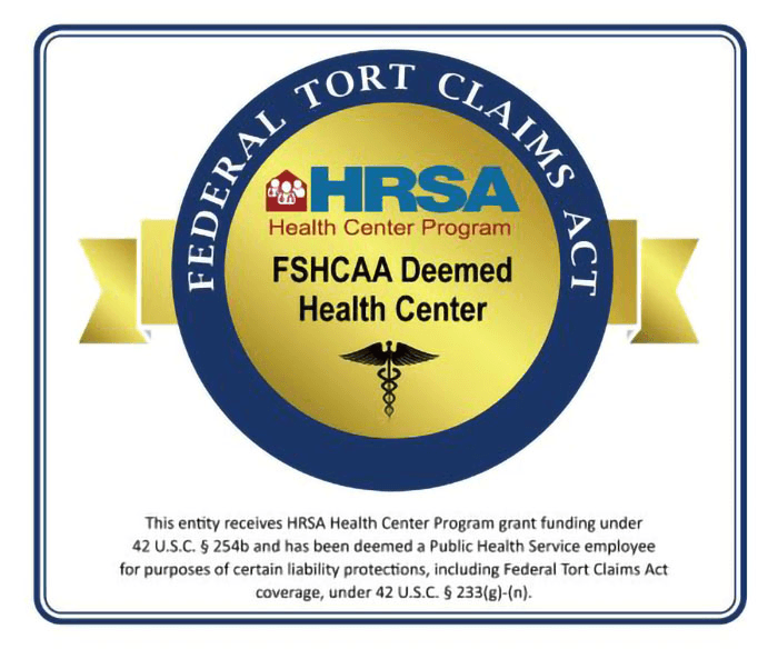 HRSA FSHCAA Deemed Health Center — Federal Tort Claims Act coverage
