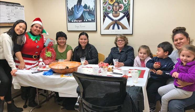 MNHC staff and community members at a gathering at one of our San Francisco clinics