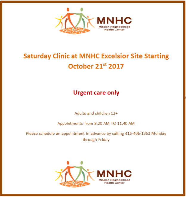 MNHC Now Open on Saturdays at our Excelsior Site! Mission